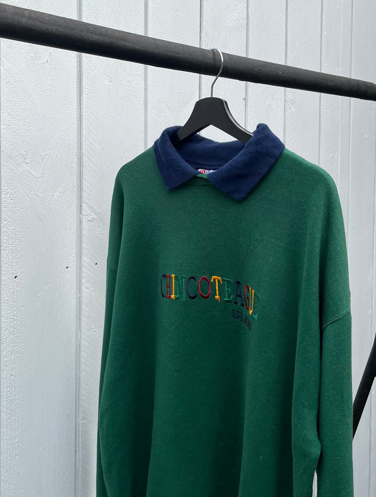 CHINCOTEAGUE ISLAND COLLARED SWEATER