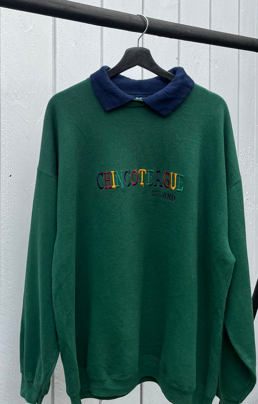 CHINCOTEAGUE ISLAND COLLARED SWEATER